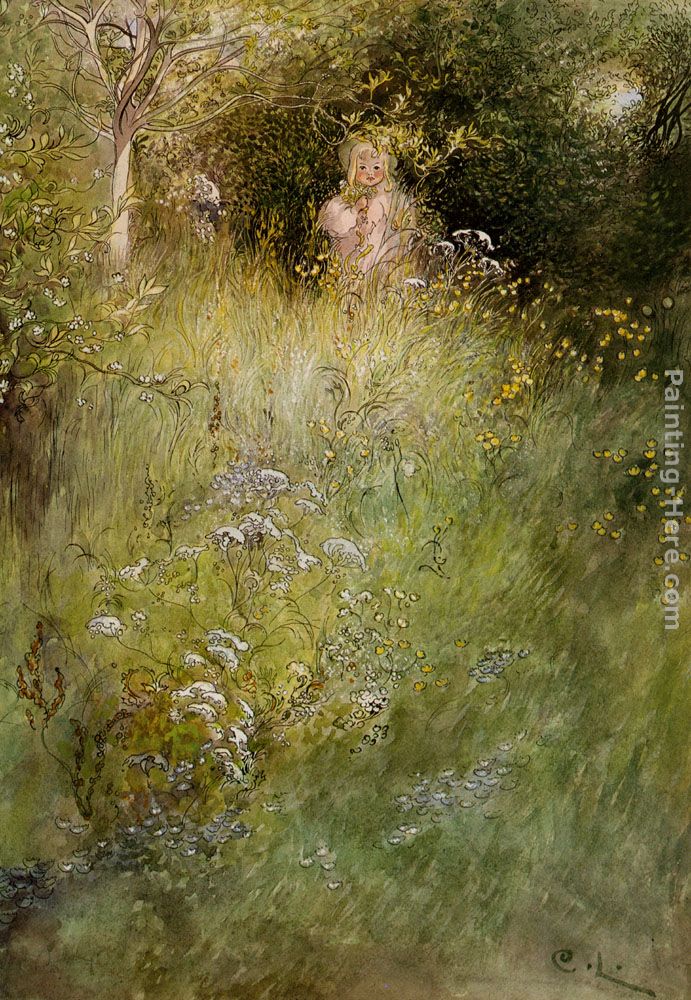 A Fairy, or Kersti, and a View of a Meadow